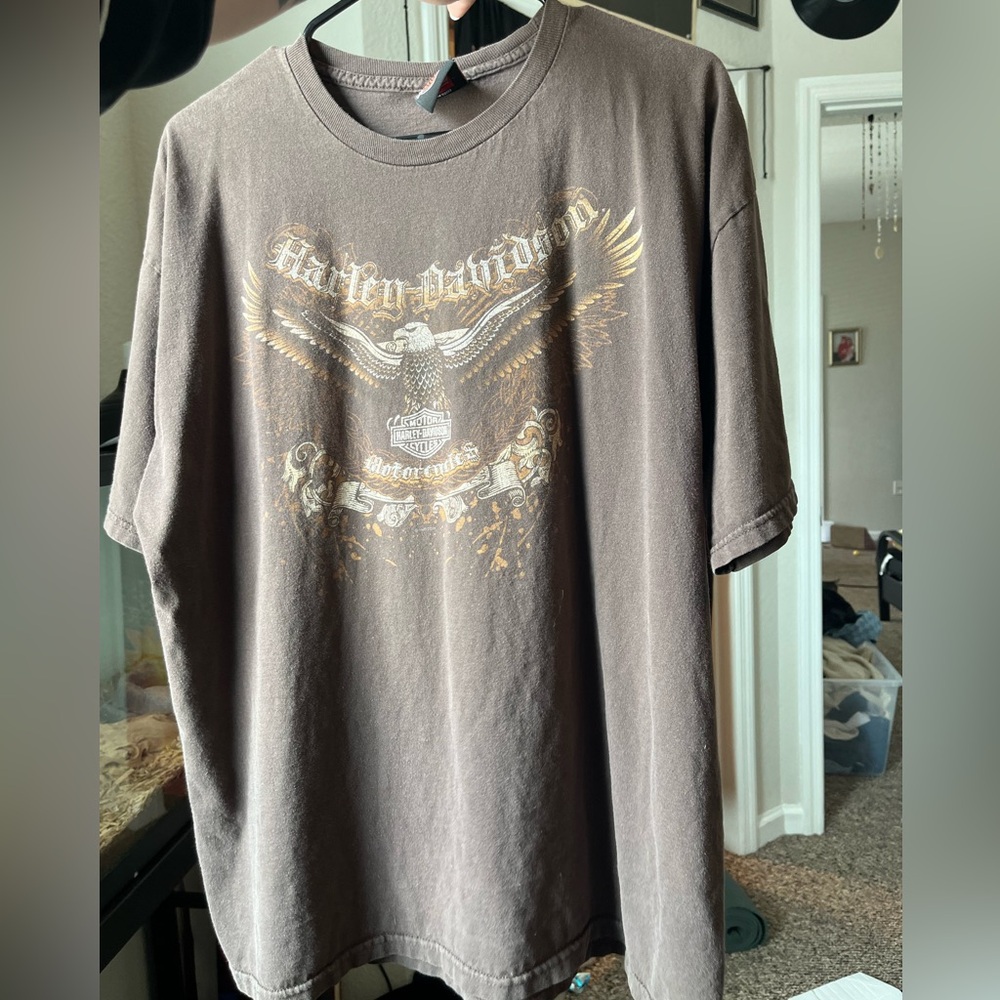 Harley-Davidson San Antonio, Texas Brown Short Sleeve